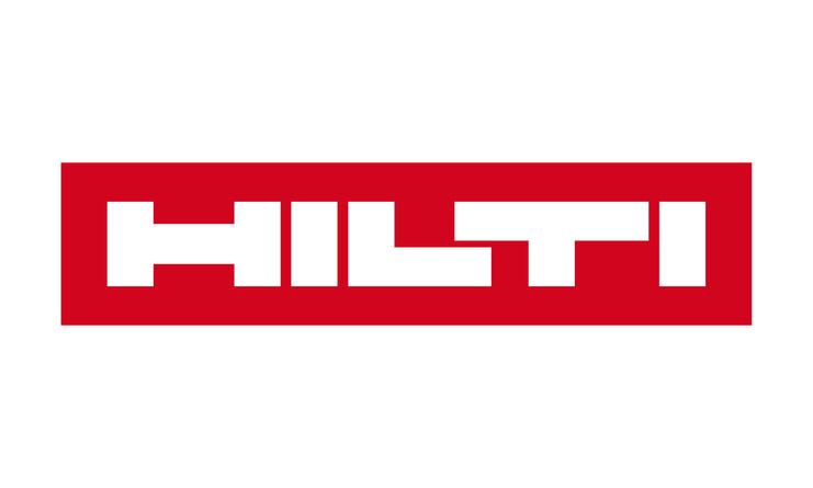 Logo der Firma Hilti in roter Schrift auf weißem Hintergrund, bestehend aus klaren, blockartigen Buchstaben.